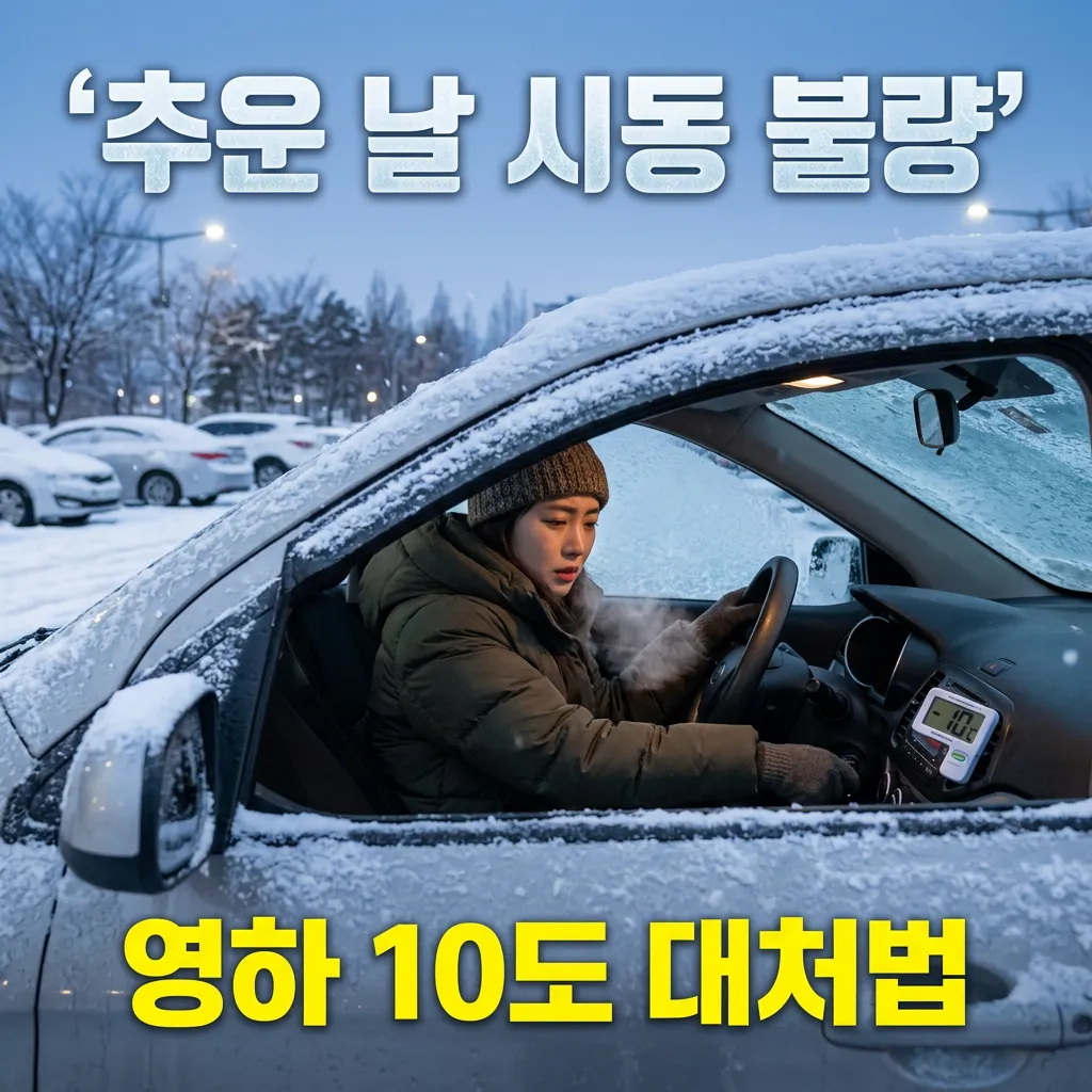 추운 날 자동차 시동 안 걸리는 이유 5가지와 영하 10도 응급 대처법