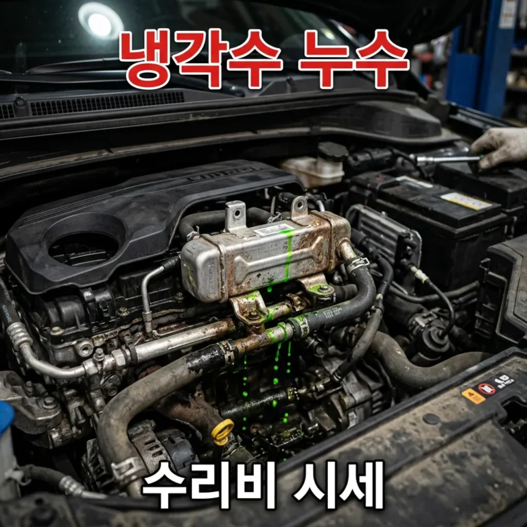 카니발 KA4 EGR 쿨러 냉각수 누수 증상 수리비 시세