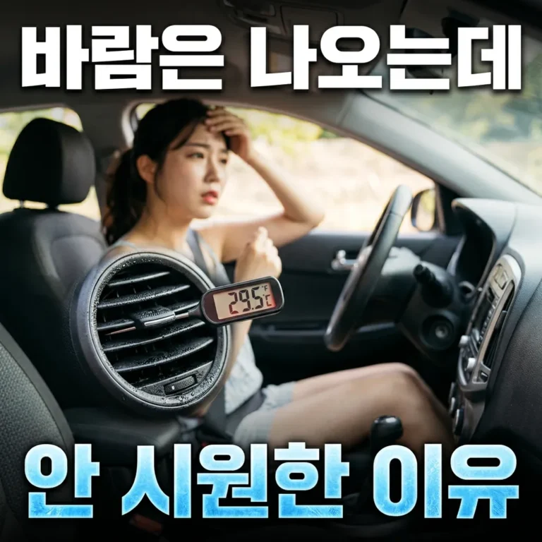 자동차 에어컨 바람은 나오는데 안 시원한 원인 5가지와 셀프 점검법