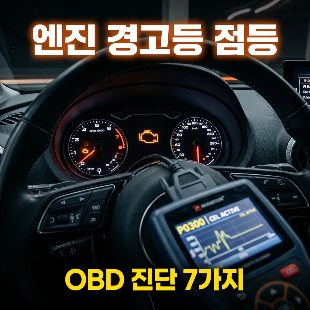 자동차 엔진 경고등 점등 원인 7가지와 대처 우선순위