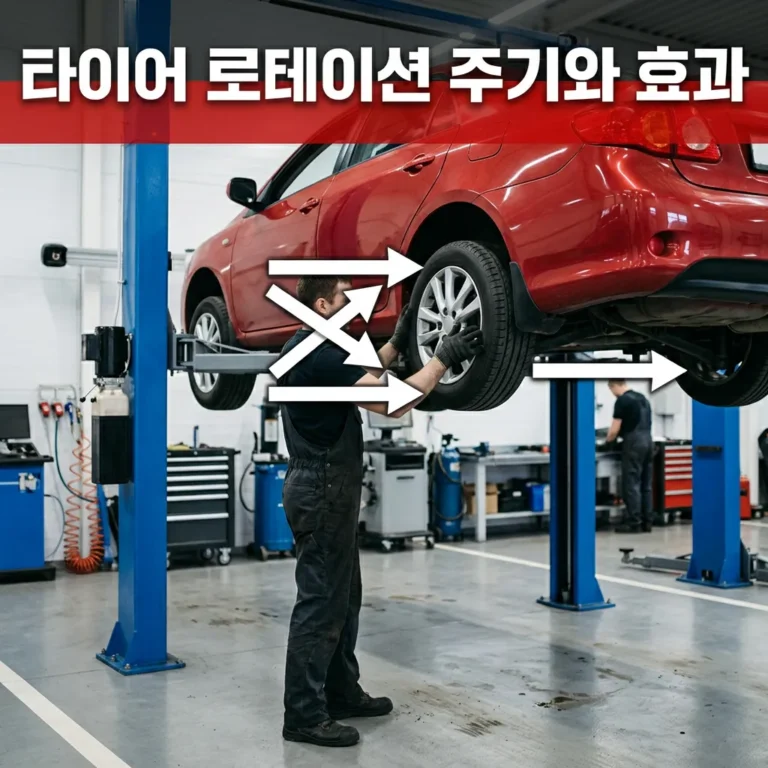 차 타이어 위치교환 주기 — 1만 km마다 해야 수명 20% 늘어나는 이유