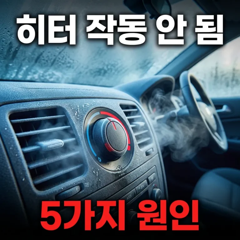 차량 히터 작동 안 됨 원인 5가지와 셀프 점검 순서