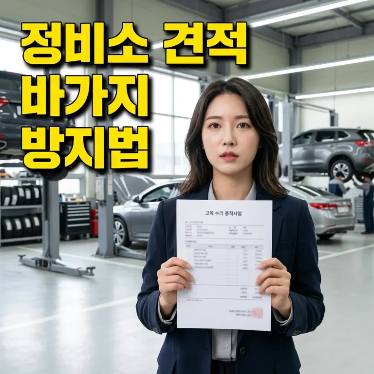 자동차 정비 견적서에서 꼭 확인할 7가지 항목 바가지 안 당하는 법