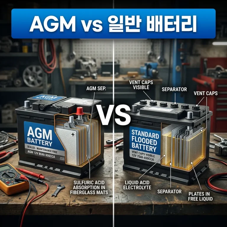 AGM 배터리 일반 배터리 차이 4가지와 내 차에 맞는 선택 기준