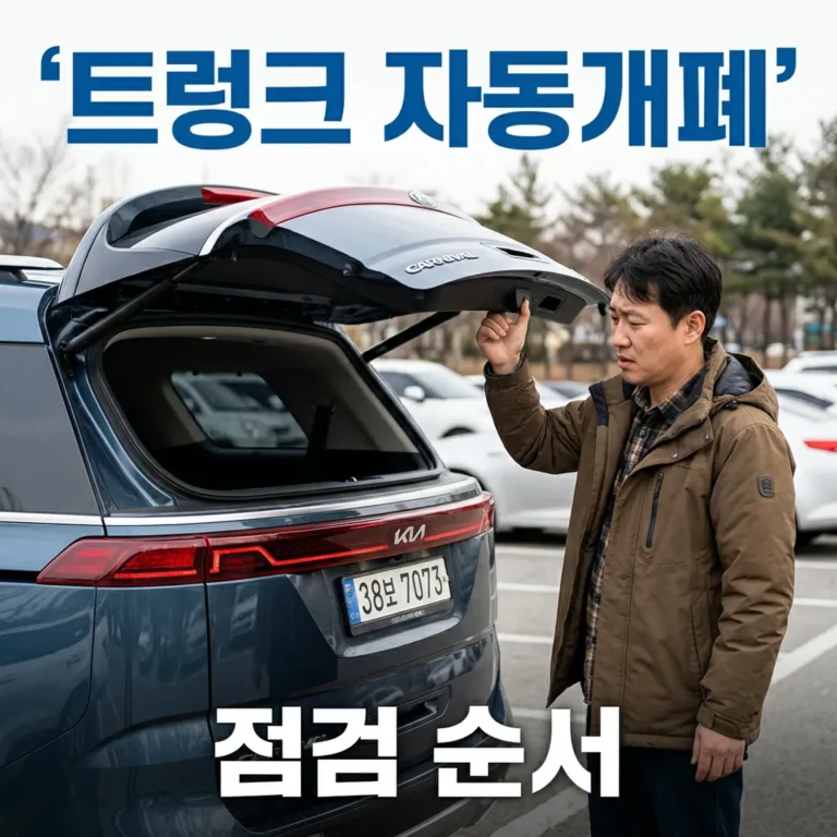카니발 KA4 트렁크 자동개폐 안 됨 점검 순서 정리