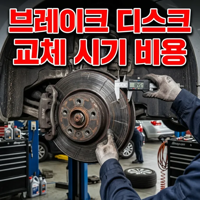 차량 브레이크 디스크 교체 시기 신호 4가지와 실제 비용 총정리