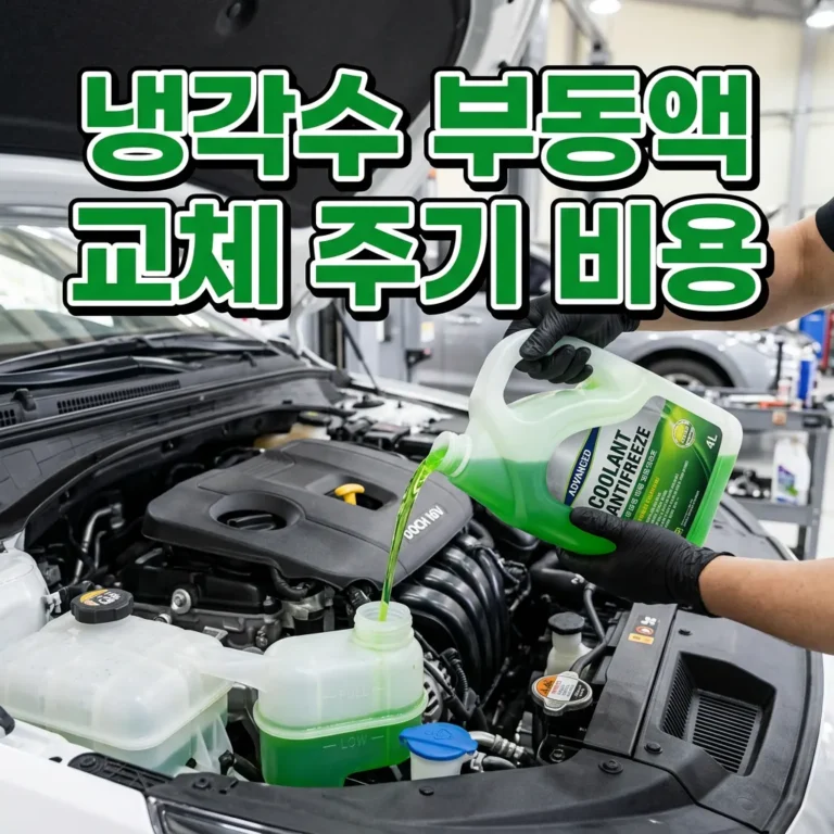 자동차 냉각수 부동액 교체 주기와 비용 — 신차·교체 후 기준 완전 정리