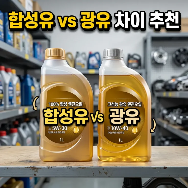 엔진오일 합성유 vs 광유, 내 차엔 뭘 넣어야 할까?