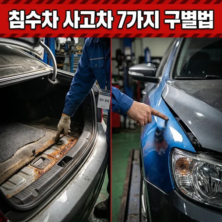 중고차 침수차 사고차 구별법 7가지 (현장에서 바로 확인하는 방법)