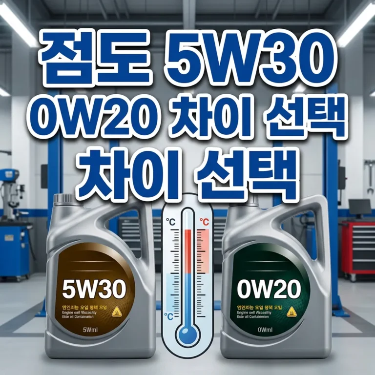 엔진오일 점도 0W20 vs 5W30, 내 차에 맞는 선택 기준 7가지