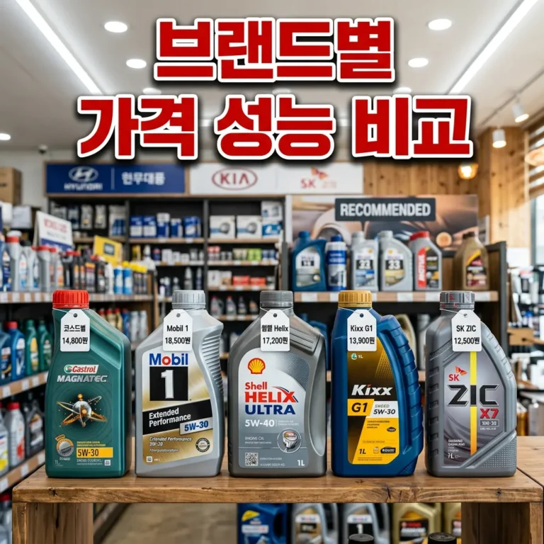 엔진오일 브랜드 가격 성능 비교 — 국산 vs 수입 6종, 내 차에 맞는 건 이거예요