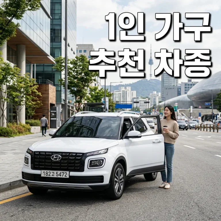 혼자 사는데 어떤 차가 맞을까? 1인 가구 자동차 추천 차종 5가지 비교