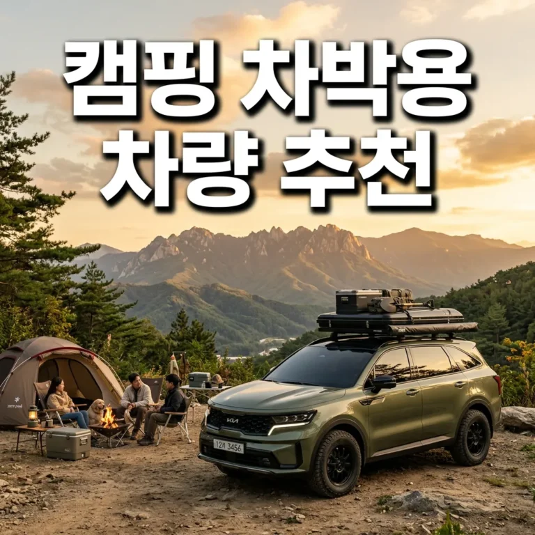 차박용 차량 추천 비교 2026 — 카니발·팰리세이드·스타리아·레이 4종 완전 분석