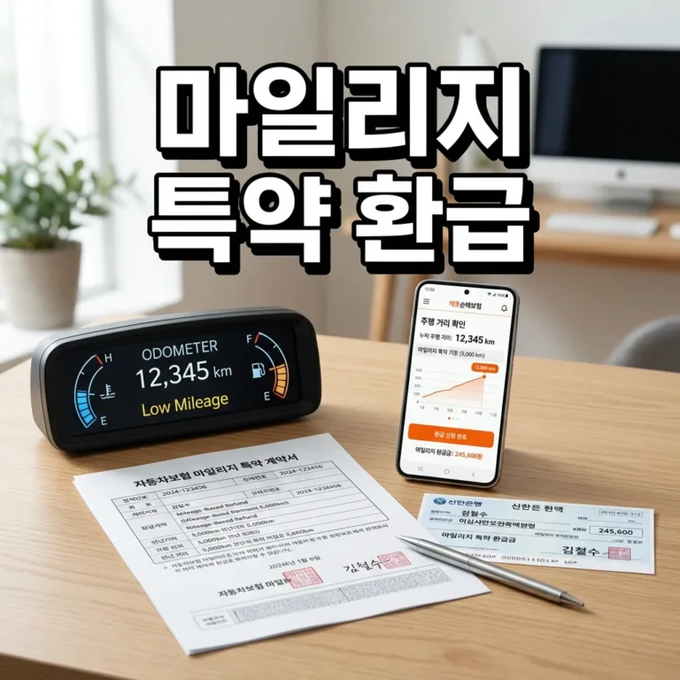 자동차보험 마일리지 특약 환급 조건부터 신청까지 — 보험료 최대 46% 돌려받는 법