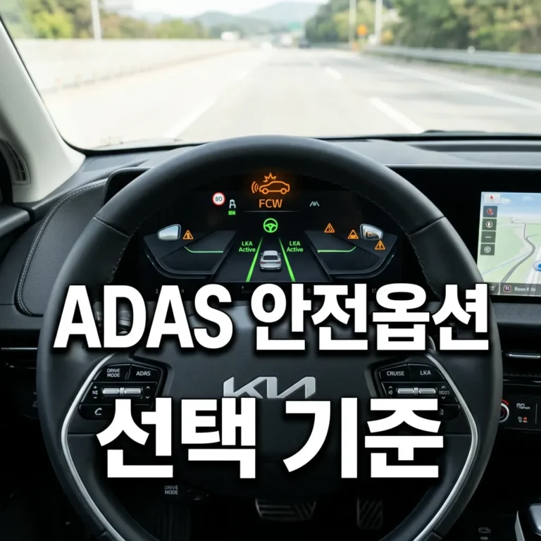 신차 ADAS 안전옵션 선택 기준 — 꼭 넣어야 할 것 vs 빼도 되는 것 완전 정리