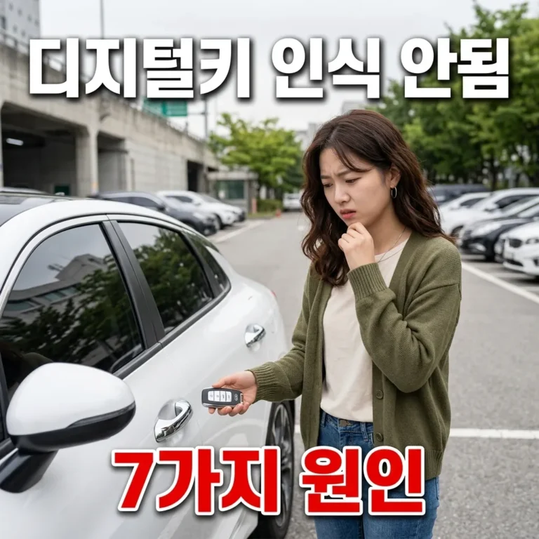 자동차 스마트키 인식 안 됨 원인 7가지와 비상 시동 거는 법