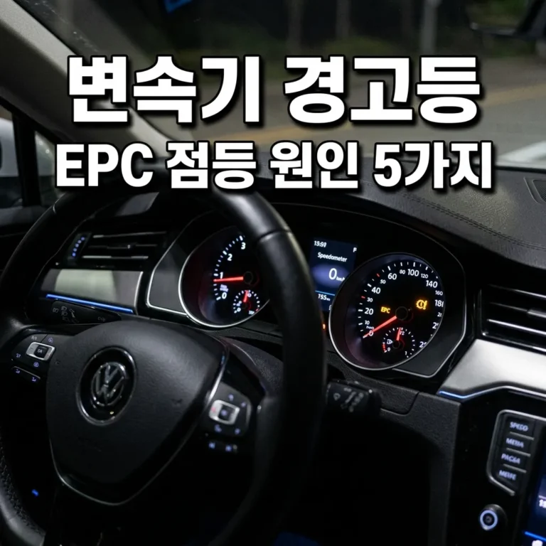 EPC 경고등 켜졌을 때 원인 5가지와 운전 가능 여부 완전 정리