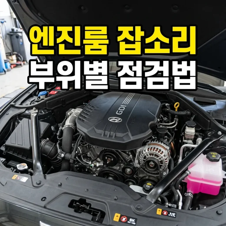 차량 엔진룸 잡소리 원인 6가지 부위별 점검법과 수리비