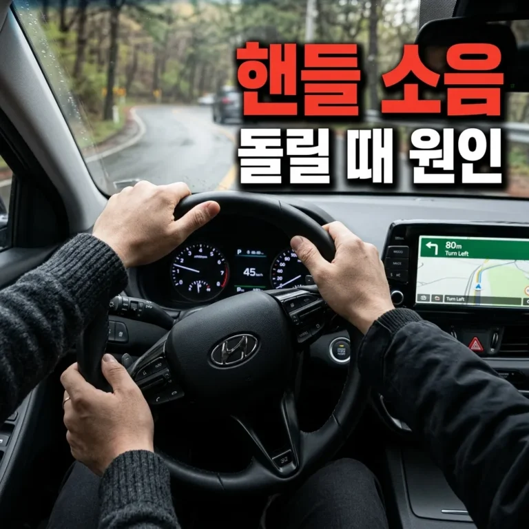 차 핸들 돌릴 때 소음 원인 5가지 부위별 수리비와 셀프 점검법
