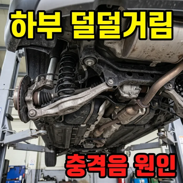 자동차 하부 덜컹 충격음 원인 5가지 부위별 수리비와 셀프 점검법