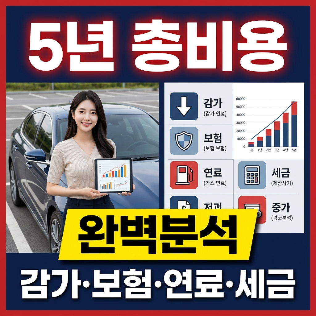 자동차 5년 보유 총비용 완벽 분석 (감가·보험·연료·세금 정리)