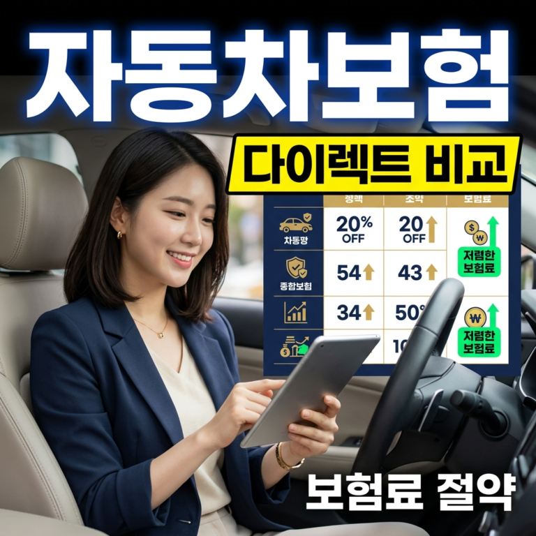 자동차 보험 다이렉트 비교 완벽 가이드 (보험료·특약·갱신 총정리)