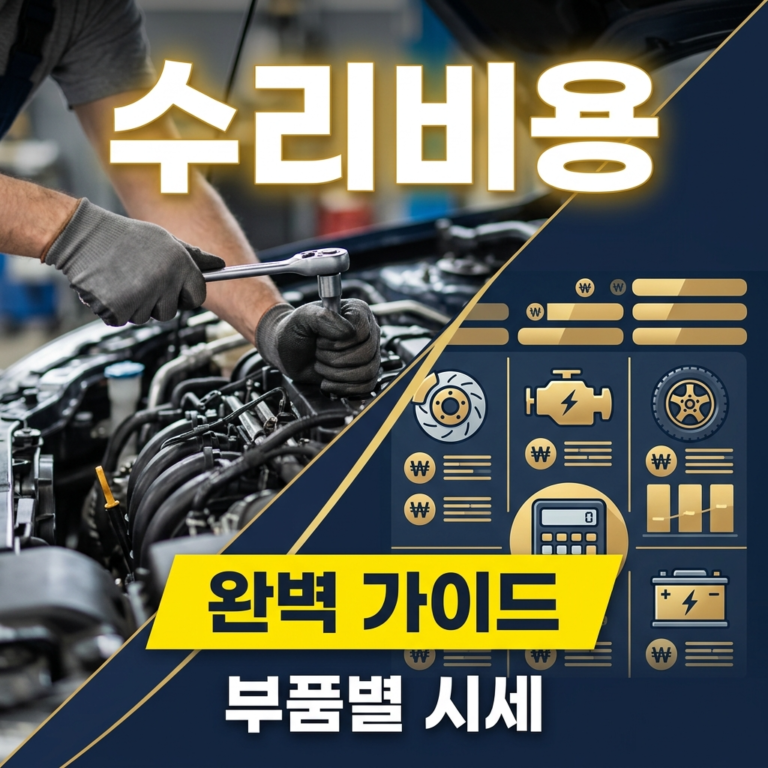 자동차 수리비용 완벽 가이드 (부품별 시세·절약법 총정리)