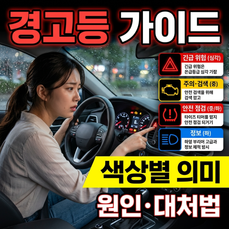 자동차 경고등 완벽 가이드 (색상별 의미·원인·대처법 총정리)