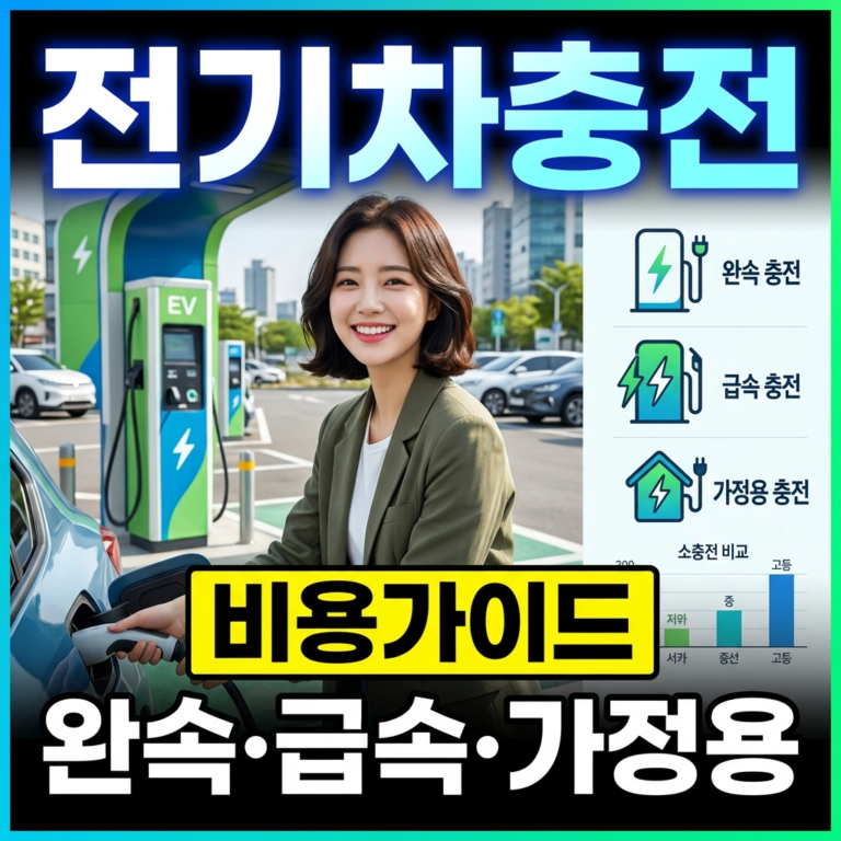 전기차 충전 방법·비용 완벽 가이드 (완속·급속·가정용 총정리)
