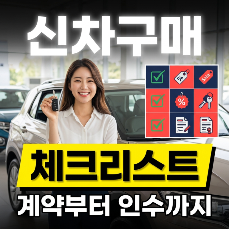 신차 구매 체크리스트 완벽 가이드 (계약·할인·인수점검 총정리)