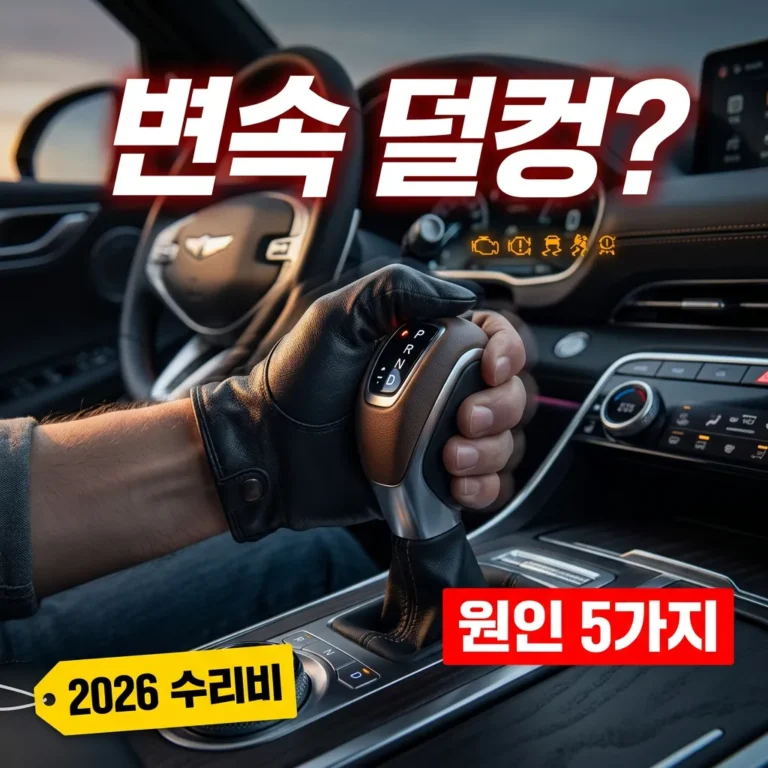 자동차 기어 변속할 때 덜컹·끌림? 원인 5가지와 수리비 2026