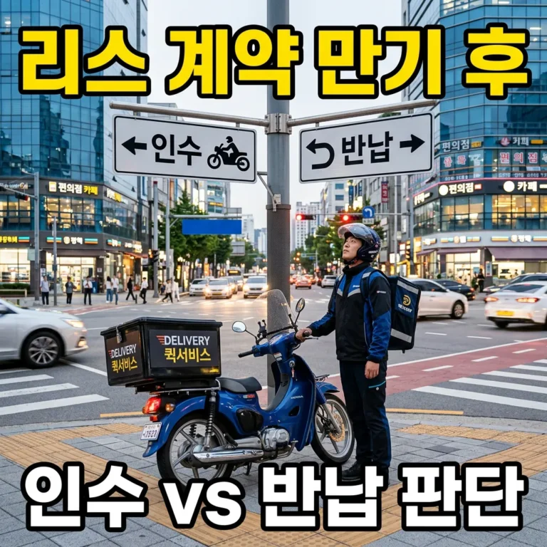 자동차 리스 만기 후 인수 vs 반납 판단법 (2026년 손익 시뮬레이션)
