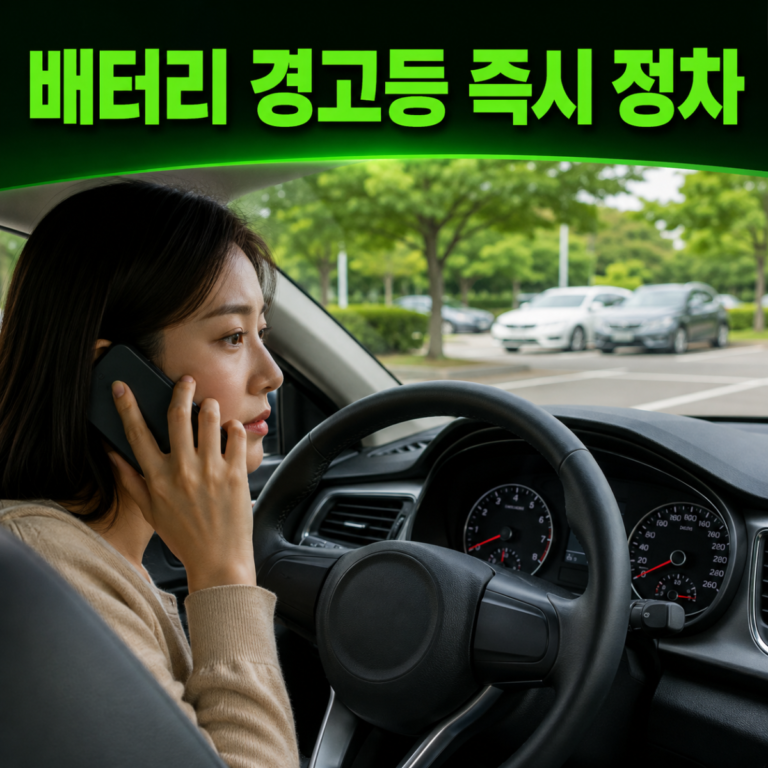 주행 중 배터리 경고등 켜질 때｜안전 정차·충전계통 점검