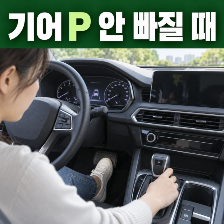 자동차 기어 P에서 안 빠질 때|브레이크등·배터리·시프트락 점검