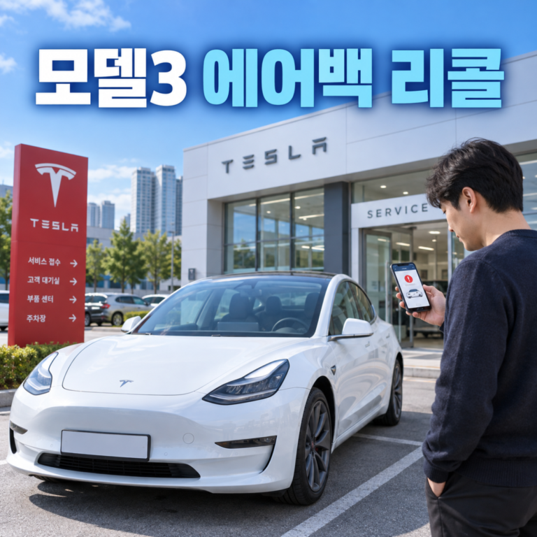 테슬라 모델3 에어백 리콜 대상 조회와 수리 예약 순서