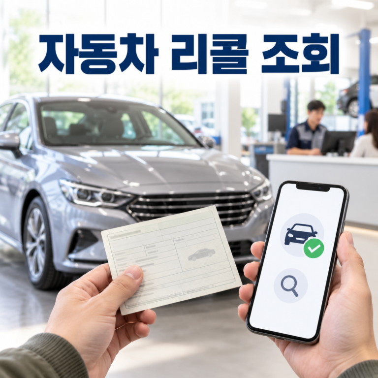 자동차 리콜 조회 방법|차량번호 확인부터 무상수리 완료까지