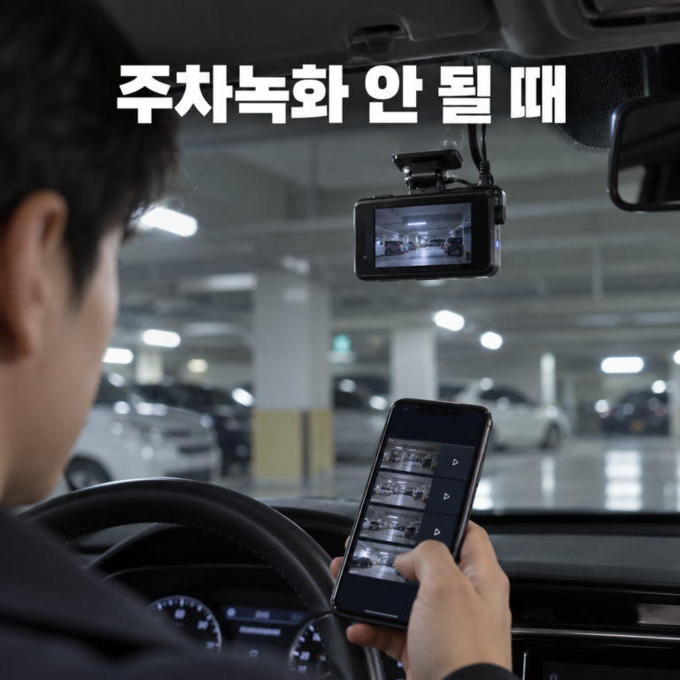 블랙박스 주차녹화 안 될 때 저전압 차단·주차시간·배터리 점검 순서